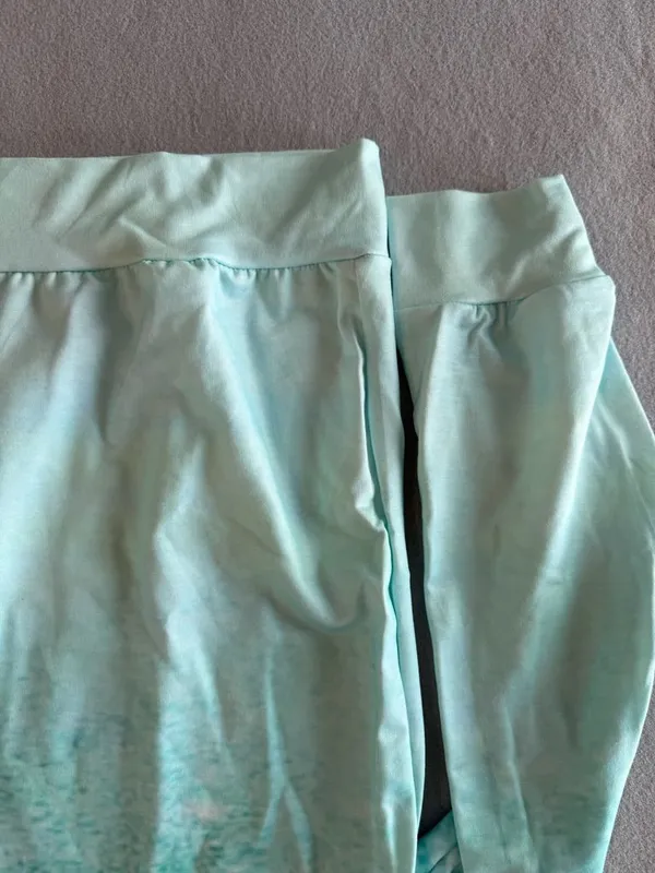 Women's Blue Green Ombre Style Long Sleeve Crew Neck Top Size Medium #260329 - Image 4