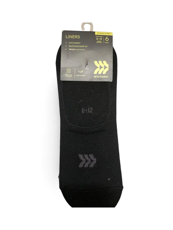 NWT Bombas Men's Black Socks XL & Women’s All in Motion Pack of 6 liners 8-12 - Image 6
