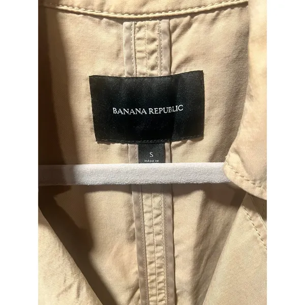 Banana Republic Heritage River Vest Khaki Sleeveless Trench Safari Utility Small - Image 5