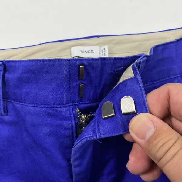 Vince Pants Womens 2 Blue‎ Chino Stretch Slim Ankle Cuffed Hem Mid Rise Casual - Image 10