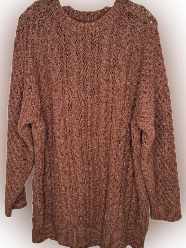 Natural Life Brown Oversized Sweater - Image 2
