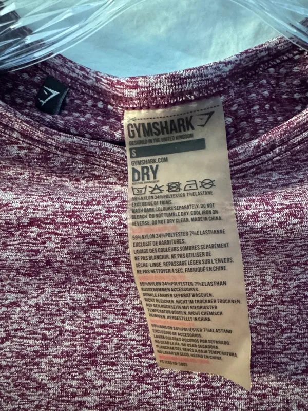 Gymshark Womens Short Sleeve Seamless Tee - Maroon Heather - Image 2