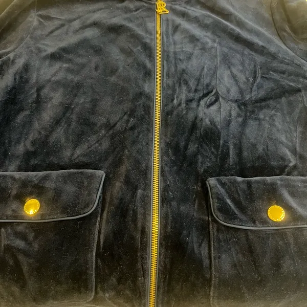 Ralph Lauren Velvet Velour Navy Jacket women‎ Large - Image 6