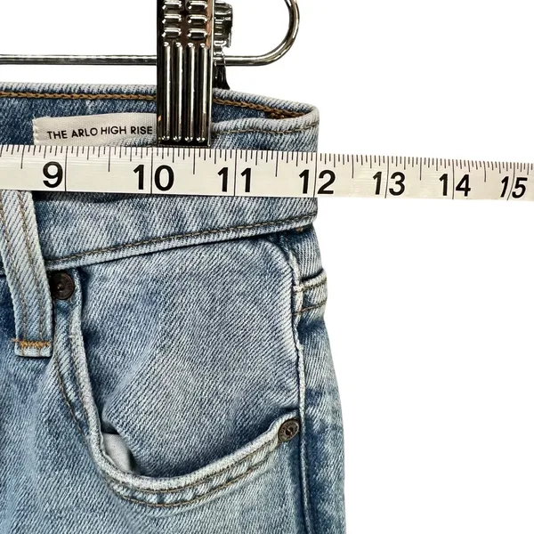 Aritizia Denim Forum The Arlo High Rise Straight Jeans 23‎ Button Fly Organic - Image 6