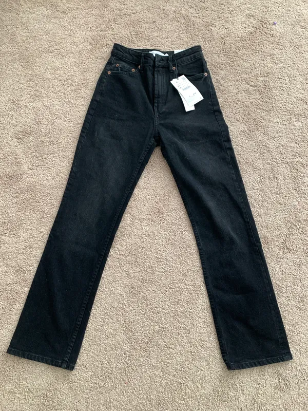 ZARA Black Straight Leg Jeans - Image 2