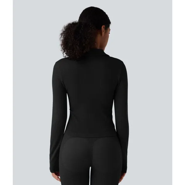 Halara OneForm Seamless Flow Zipper Long Sleeve Yoga Warming Jacket - Image 2