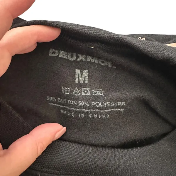 DEUX MOI Viral Restaurant Menu Oversized Sweatshirt NWOT‎ Medium - Image 5