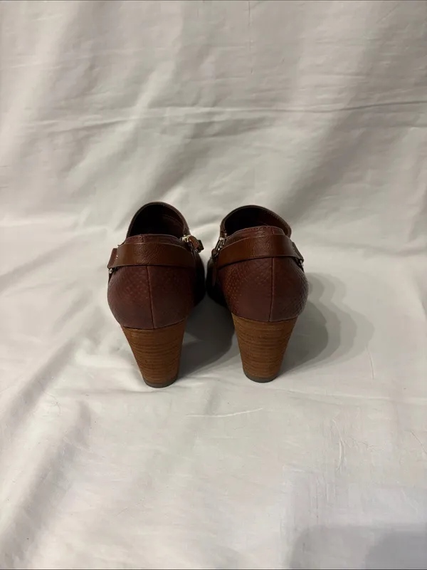 Dr Scholl’s Memory Foam Comfort Fit Women's Brown Zip Ankle Booties SZ 9 - Image 4