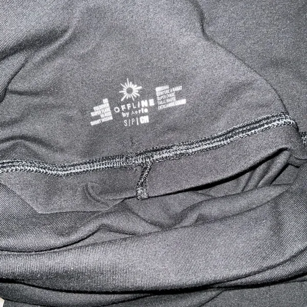 Offline Fold‎ Over High Rise Extreme Flare Leggings Size Small Short Black - Image 2