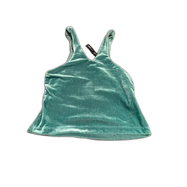 Out From Under Mint Green Velvet Ribbed Bralette Crop Top Size S Y2K - Image 2