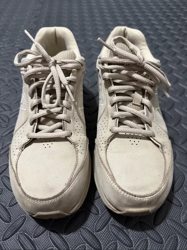 New Balance Womens 928 Walking Shoes Tan Suede Leather Comfort Sneakers Size 8 - Image 3