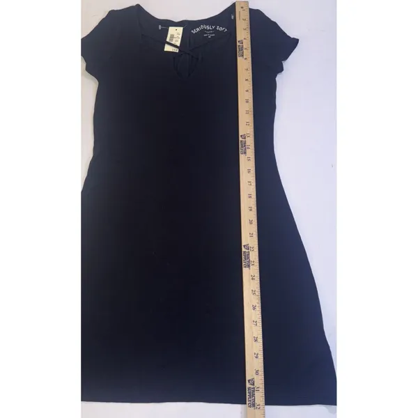 American Eagle Black Graduation Minimalist Crisscross Classic Dress Size XS‎ NWT - Image 4
