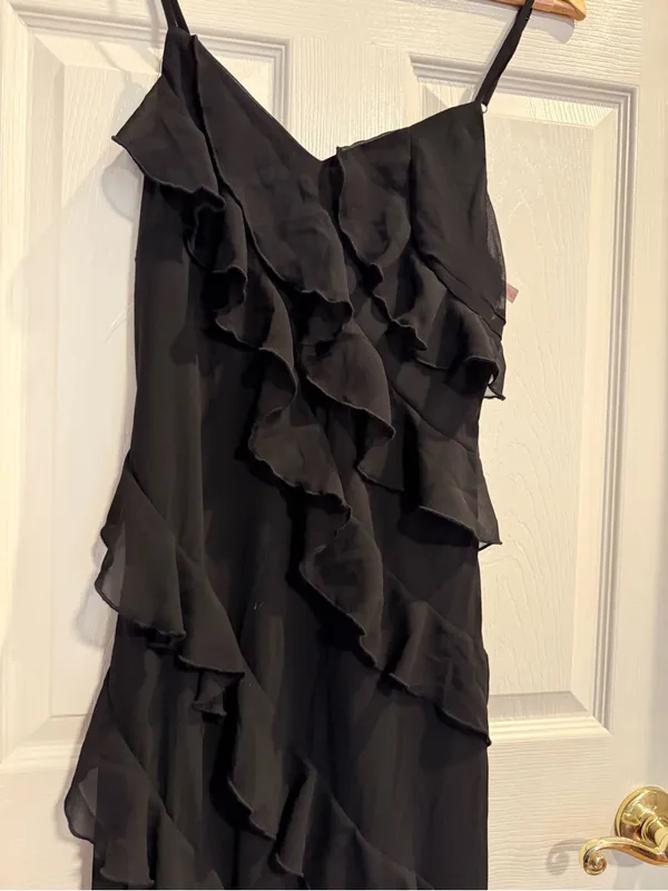 Petal & Pup Black Ruffle Maxi Dress - Image 5