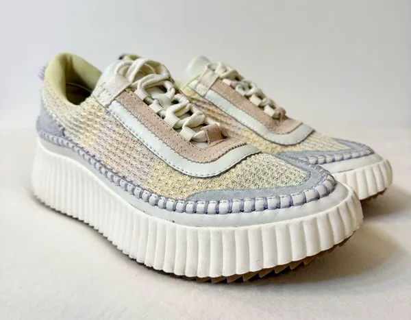 Dolce Vita Women’s Dolen Multi Pastel Stripe Knit Platform Sneakers Size 8 - Image 5