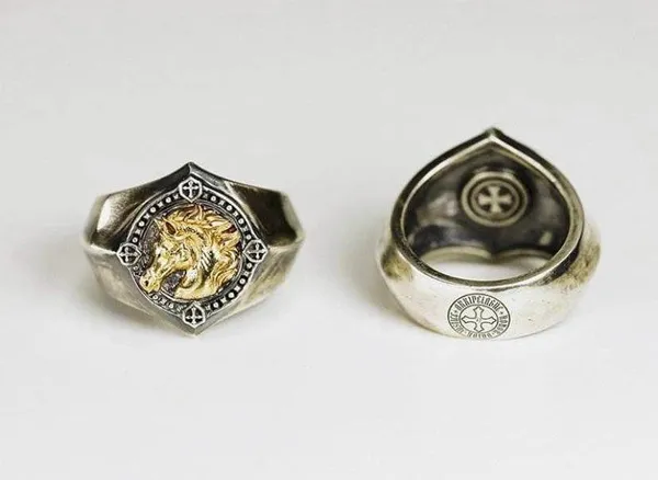 925 Silver Plated Adjustable Horse Ring for Men Women,Animal Ring,Punk Hip Hop - Image 4