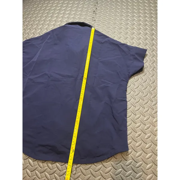 Figs Elmina Scrub Top Womens Small Navy blue Shirt Button Collar - Image 7