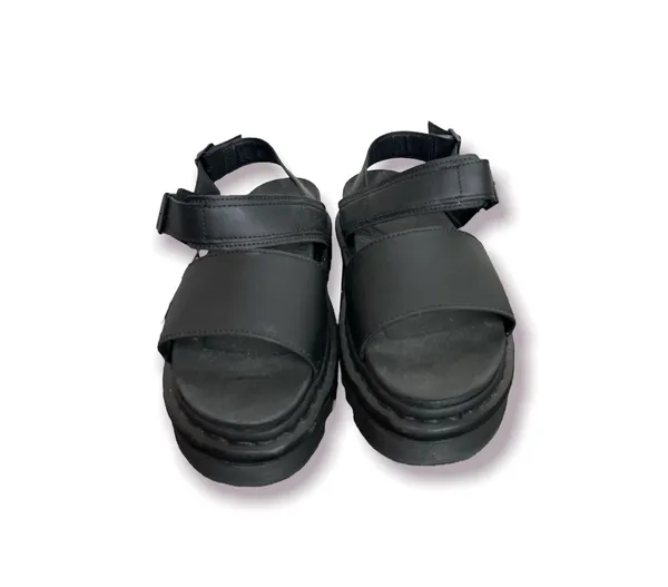 DR.MARTENS VOSS LEATHER Platform SANDAL Double STRAP BLACK - Image 2