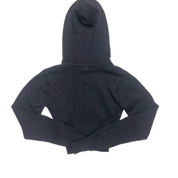 Edikted Desiree Knitted Hooded Cardigan in Navy Blue Women’s Size Small - Image 5