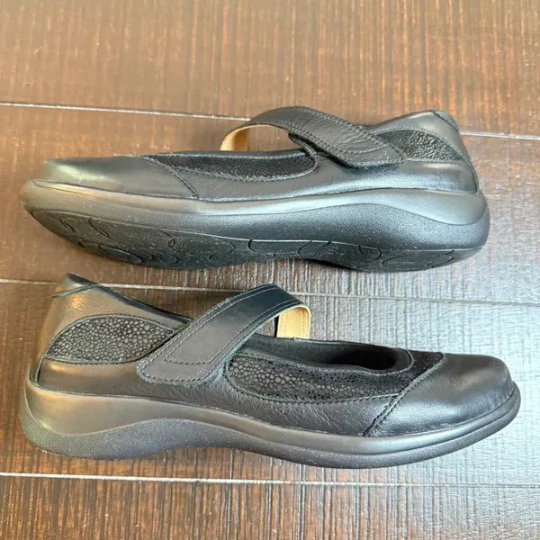 Ziera Jet Mary Jane Shoes Women 39 Black Leather Super Support Comfort Flats - Image 6