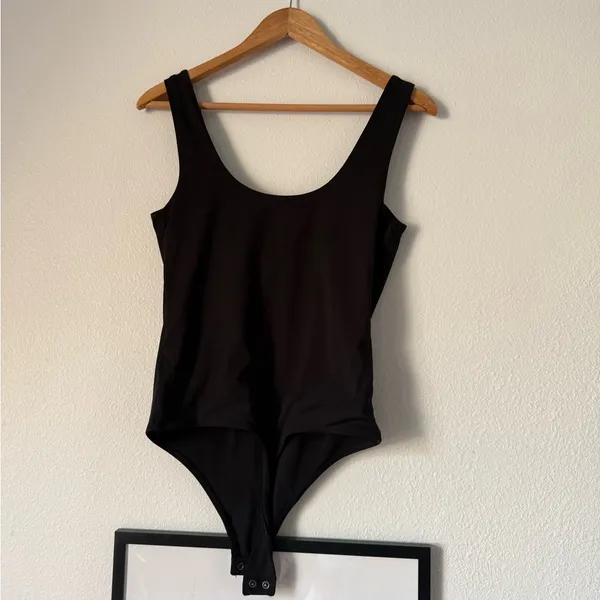 Express Black Scoop Neck Bodysuit - Image 2