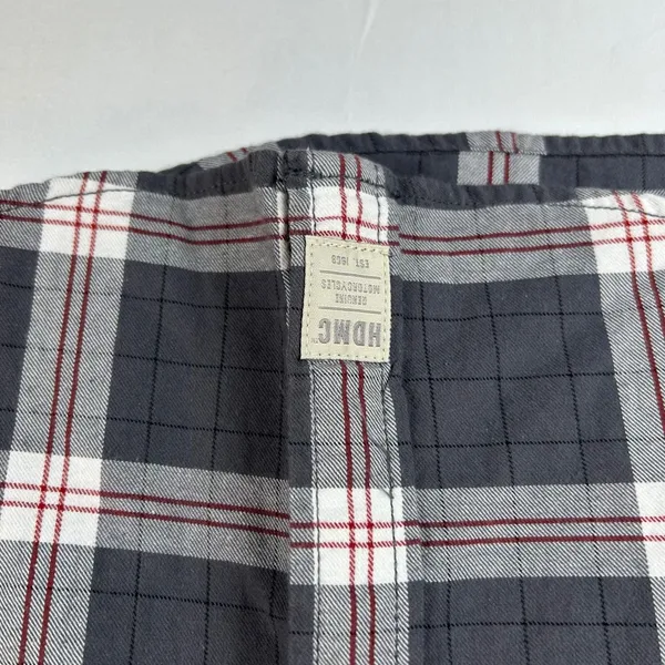 Harley-Davidson Womens Plaid Roll-Tab Button‎ Down Shirt Grey Small NEW - Image 12