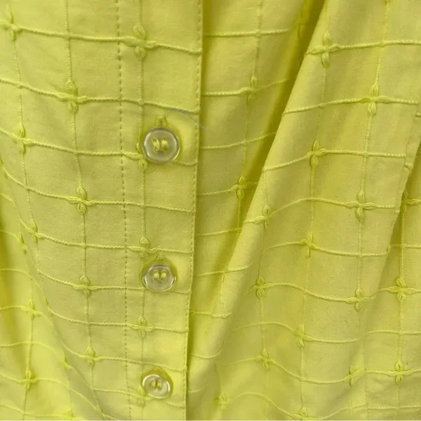 Hurley Yellow Window Pane Crop Top Size Large - Image 5