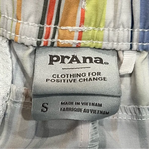 PrAna Pastel Multi Stripe Mariya Beach Shorts size Small - Image 7