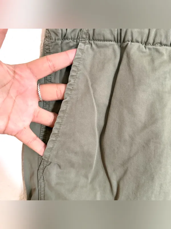 Quince Womens Pants Green Wide Leg Pull On Organic Cotton Size 8 - Image 5