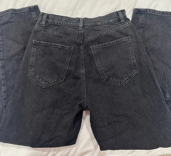 Ripped Black Mom Jeans Size 3 - Image 2