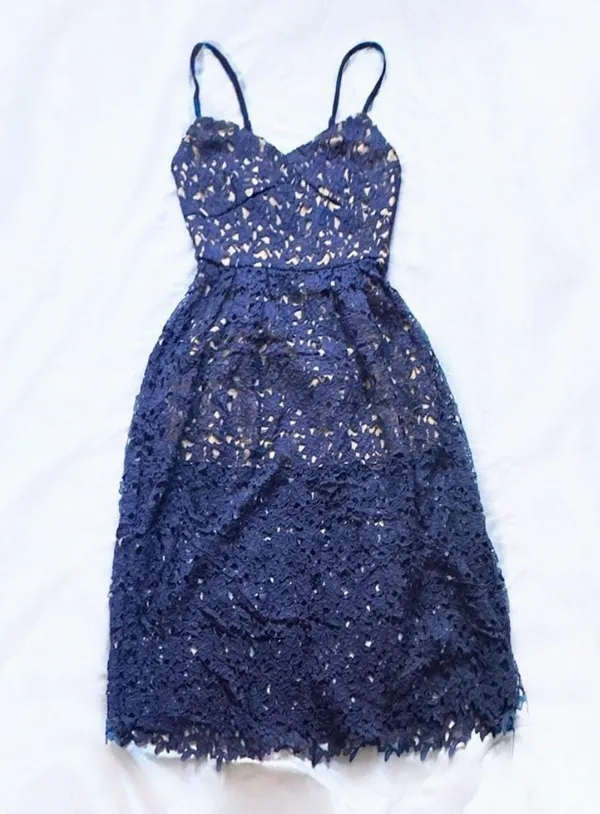 Revolve Blue Lace Dress - Image 2