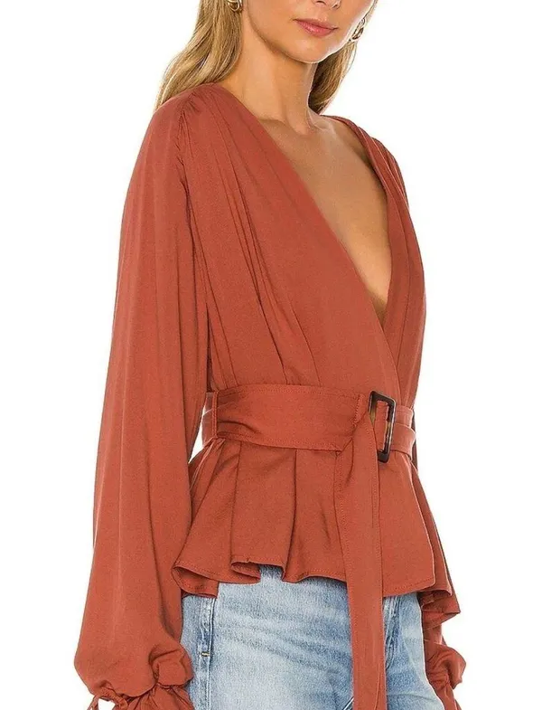 L' Academie REVOLVE Dezi Jacket Rust Color SZ Small - Image 2