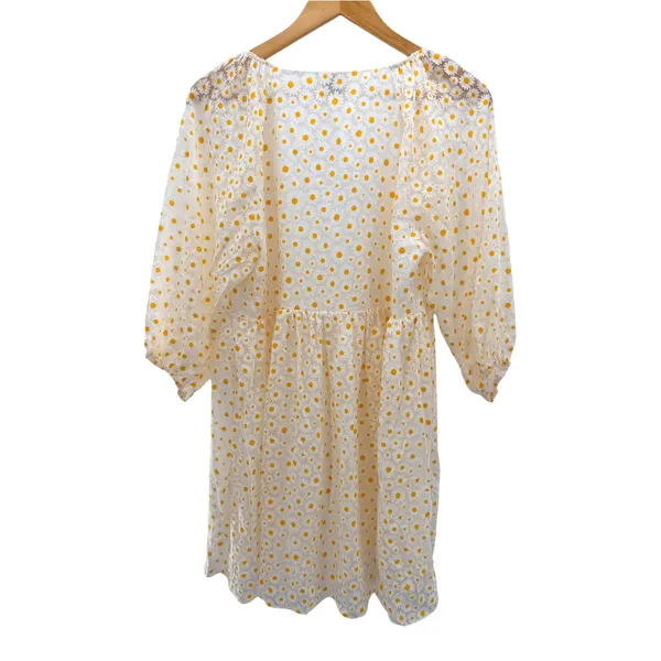 Sunday Best Aritzia Bonita Daisy Dress Medium Coquette Cottagecore Sheer Sleeve - Image 7