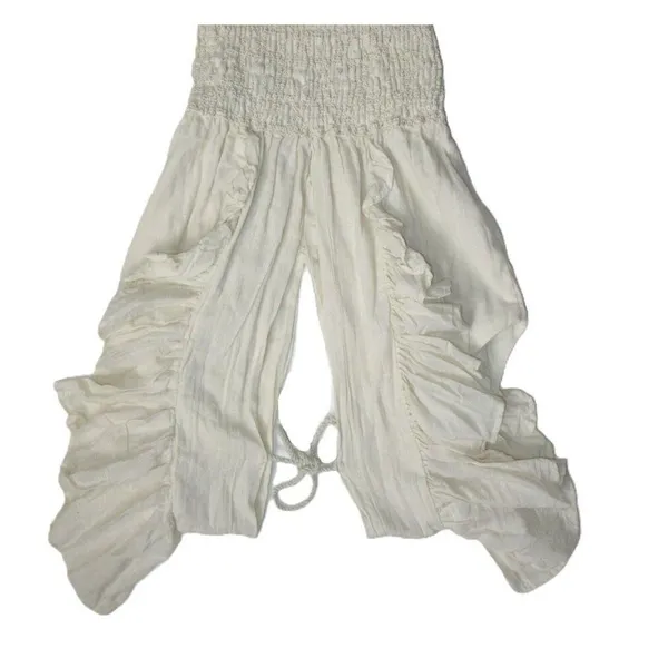 NWT Jen's Pirate Booty Purple Rain Maxi in Natural Ivory V-neck Tiered Dress M - Image 10