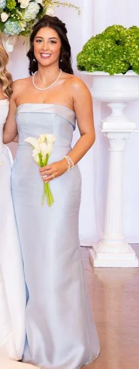 Dessy Mist Trumpet Gown Bridesmaid Dress - Image 3