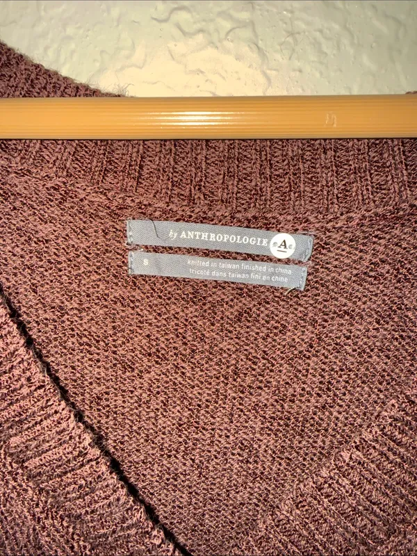 Anthropologie Sleeveless V-Neck Knit Vest Top quiet luxury small oversized - Image 2