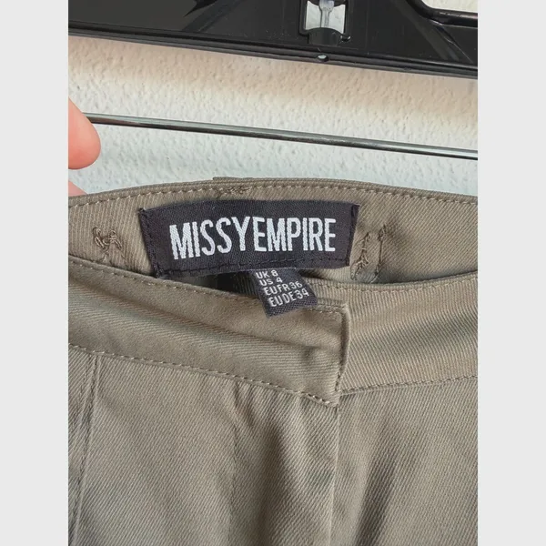 MISSY EMPIRE Olive Green Relaxed Fit Cargo Utility Trousers Pants Womens 4 - Image 5