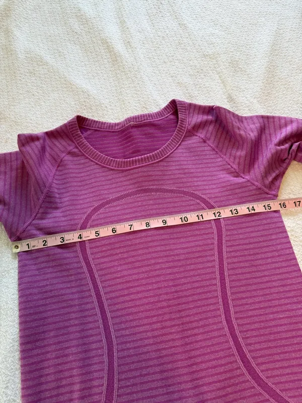 Lululemon Swiftly Tech Long Sleeve Shirt Purple Stripe - Image 7