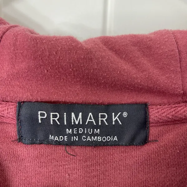 EUC PRIMARK women’s deep pink thick‎ warm pullover hooded pocket sweatshirt M - Image 3