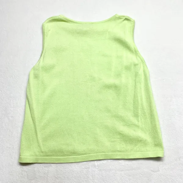 Lilly Pulitzer Knit Tank Top Womens Size PXL Lime Green Cotton Sleeveless Shell‎ - Image 7