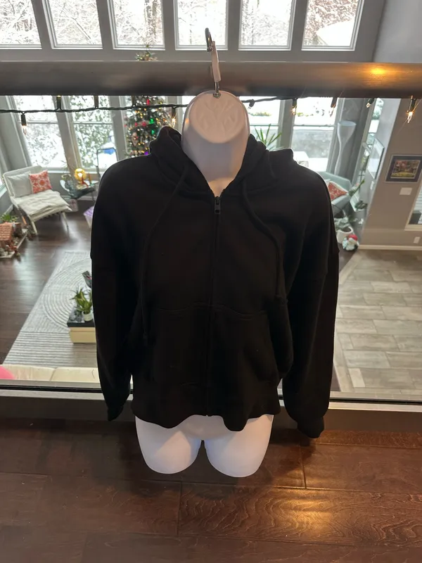 TNA Aritzia cropped zip up hoodie - Image 2
