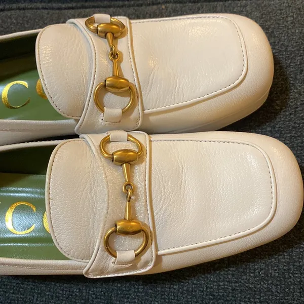 Gucci Whoudan White Leather Loafer size 36 - Image 3