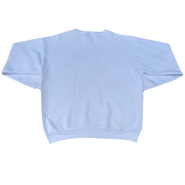 Vintage 90s Viking Serenade White Graphic Crewneck Sweater - Image 2