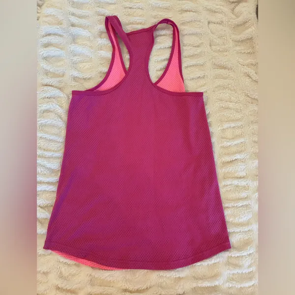 Under Armour Women's Bright Pink Racerback Tank - Image 2