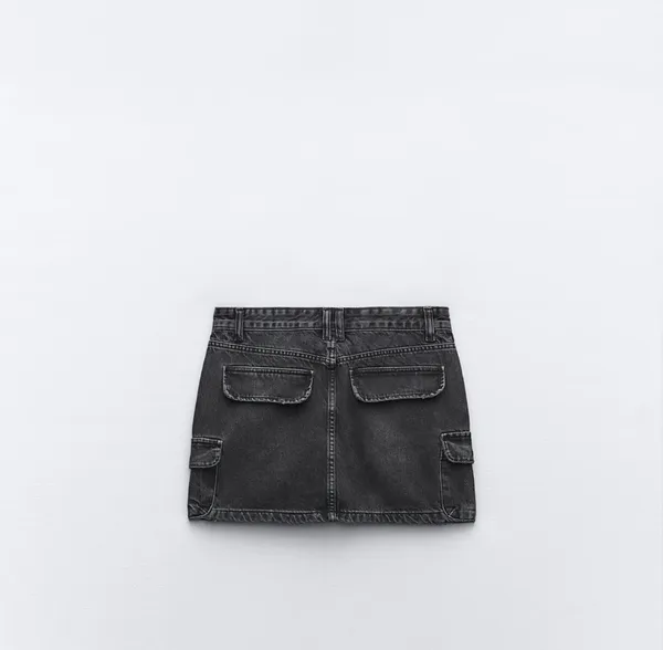 ZARA Denim Cargo Skirt TRF - Image 6