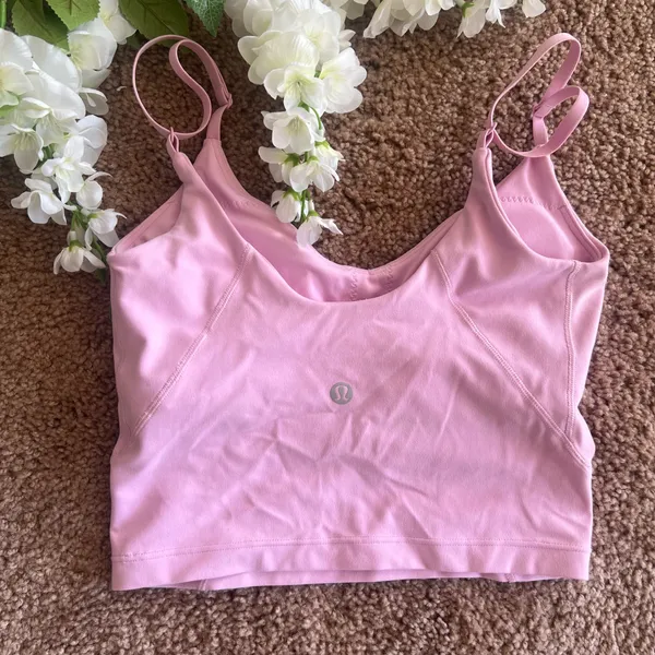 Pink Lululemon Align Cropped Tank Top - Image 2