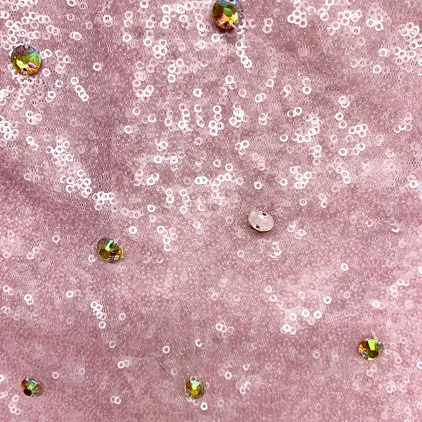 La‎ Femme Sequin Crystal Mini Dress Womens Sz 6 Pink Glam Homecoming Y2K - Image 4