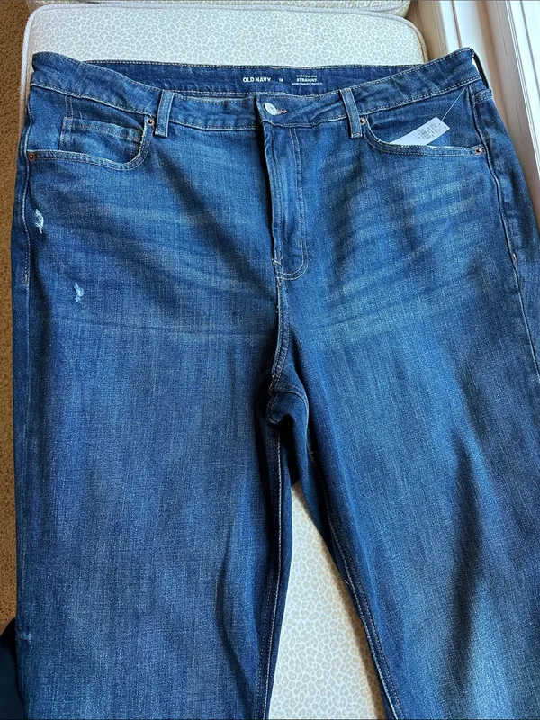 New Old Navy Extra High-Rise Straight Jeans size 18 - Image 5