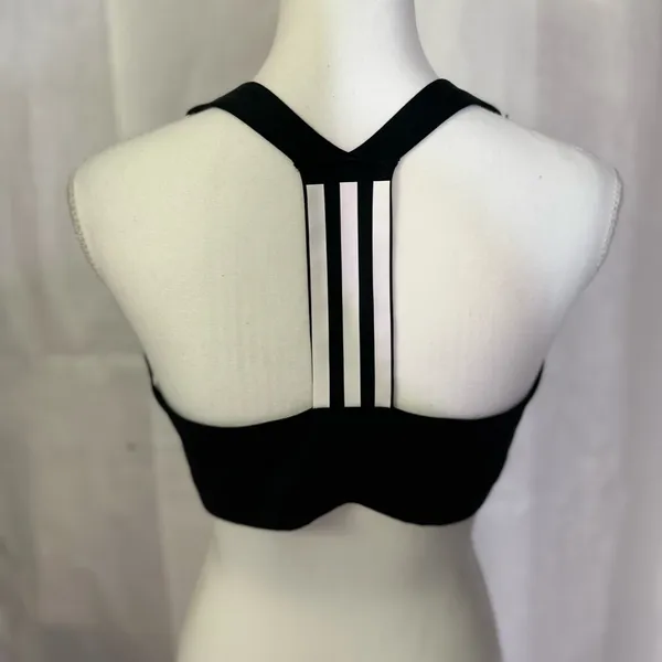 Adidas Women's Classic Black Sports Bra - Image 3