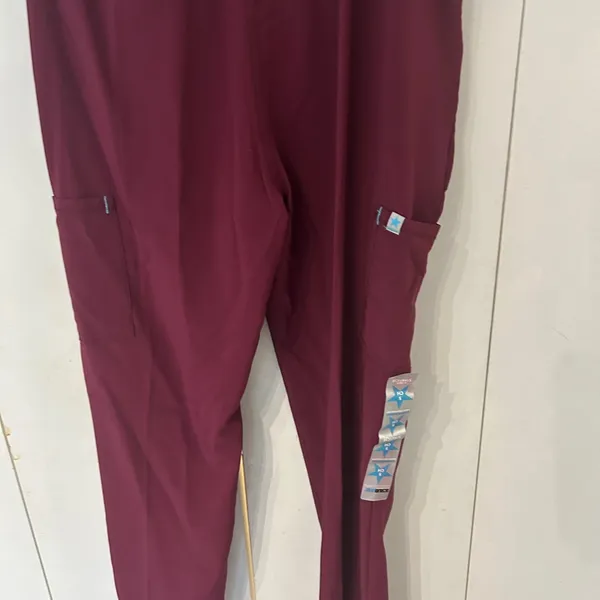 Scrubstar Women's Burgundy Scrub Pants plenty of pockets NWT SIZE small - Image 10