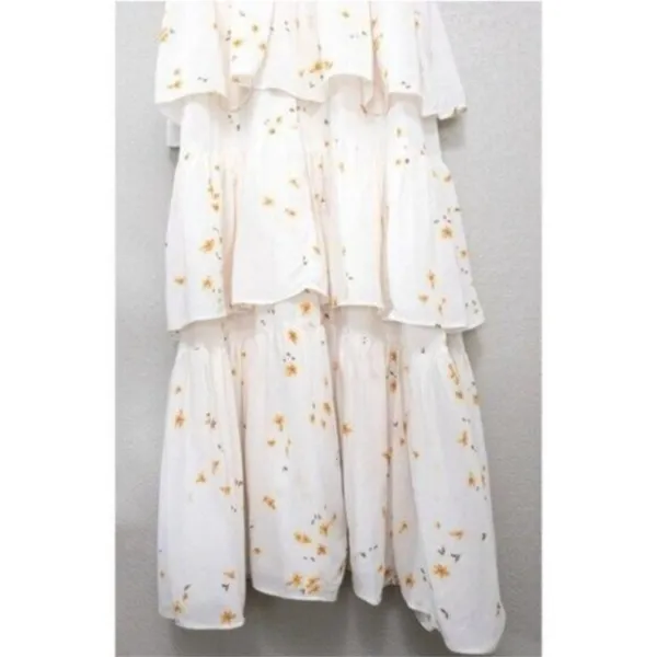 NWT Reformation Foxglove Tiered Ruffle Maxi Dress 2 Opium Floral Georgette - Image 11